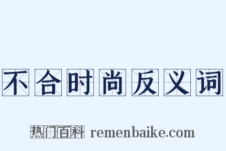 不合时尚反义词是什么意思的图片